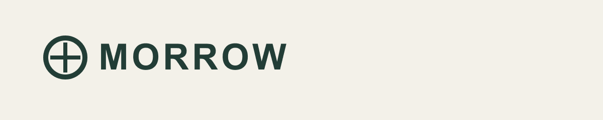 Approved reference wordmark for the fictional Morrow brand.